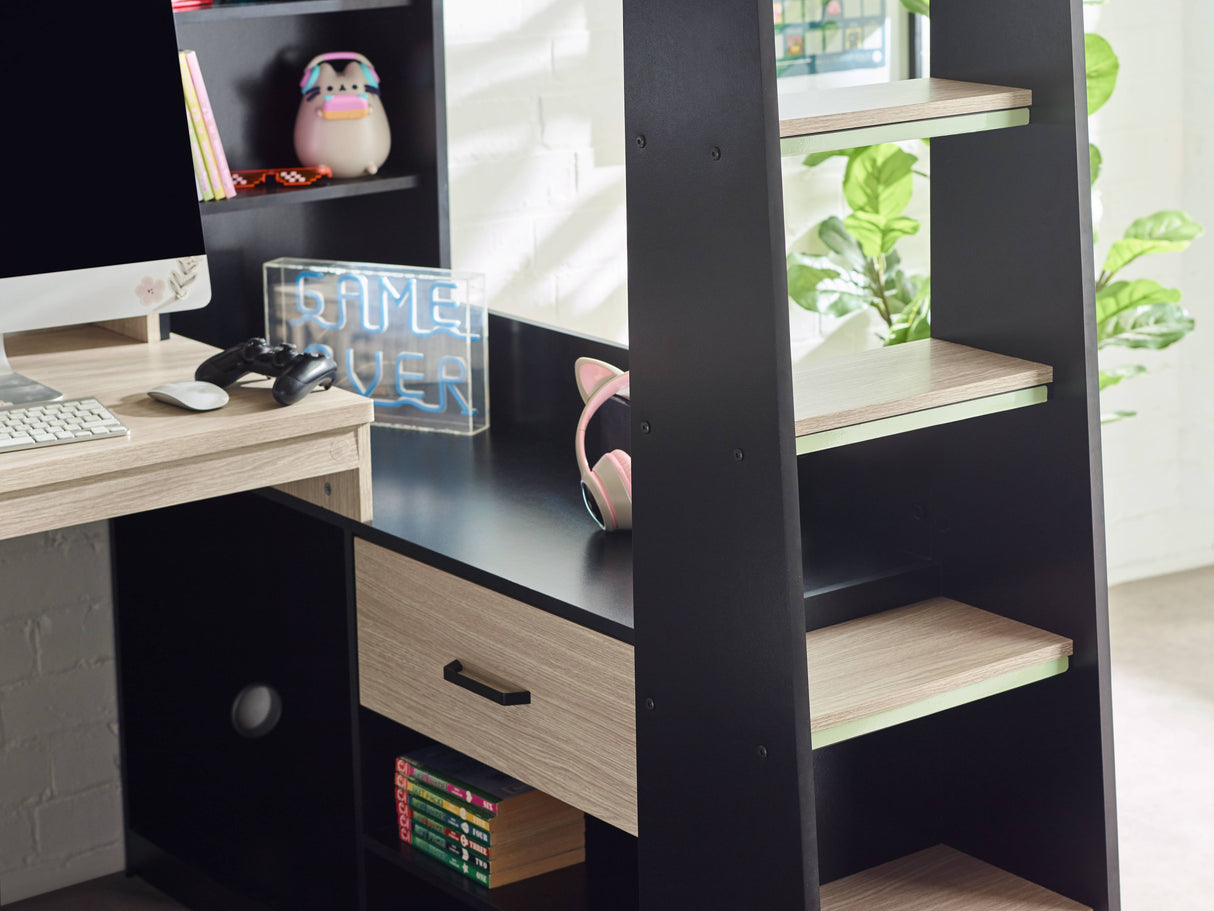 Blaze Gaming Highsleeper - Black And Pale Wood