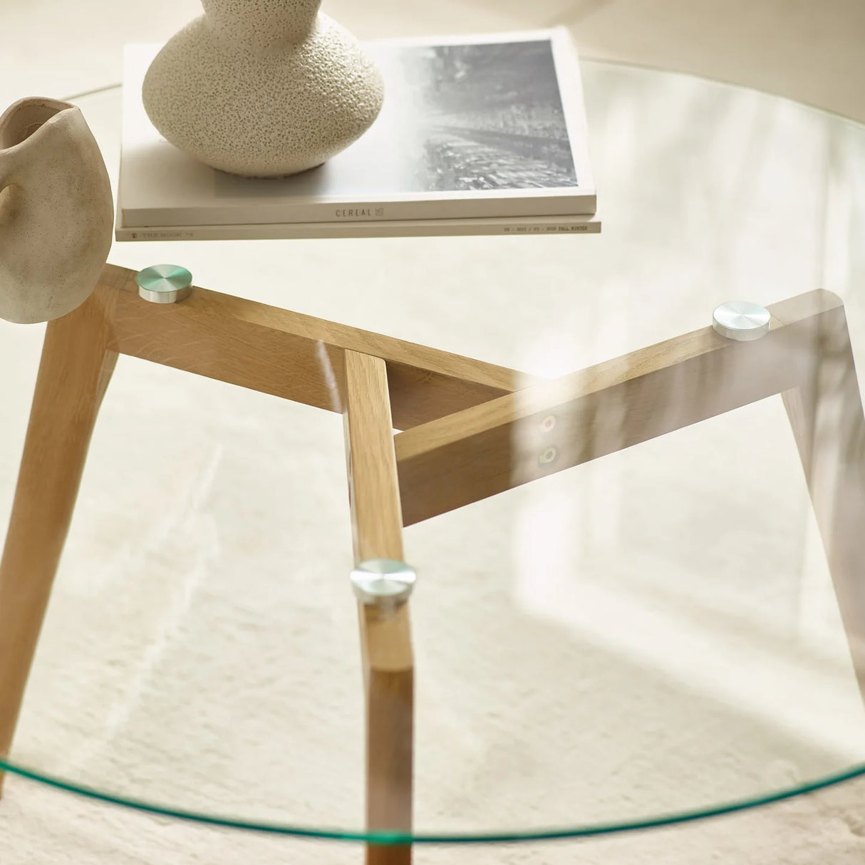 Bryant Round Glass Coffee Table