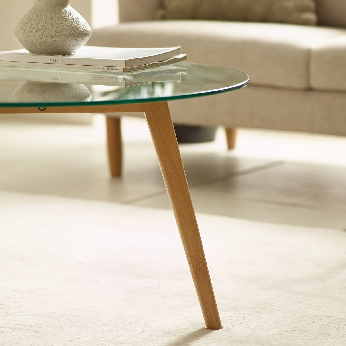 Bryant Round Glass Coffee Table