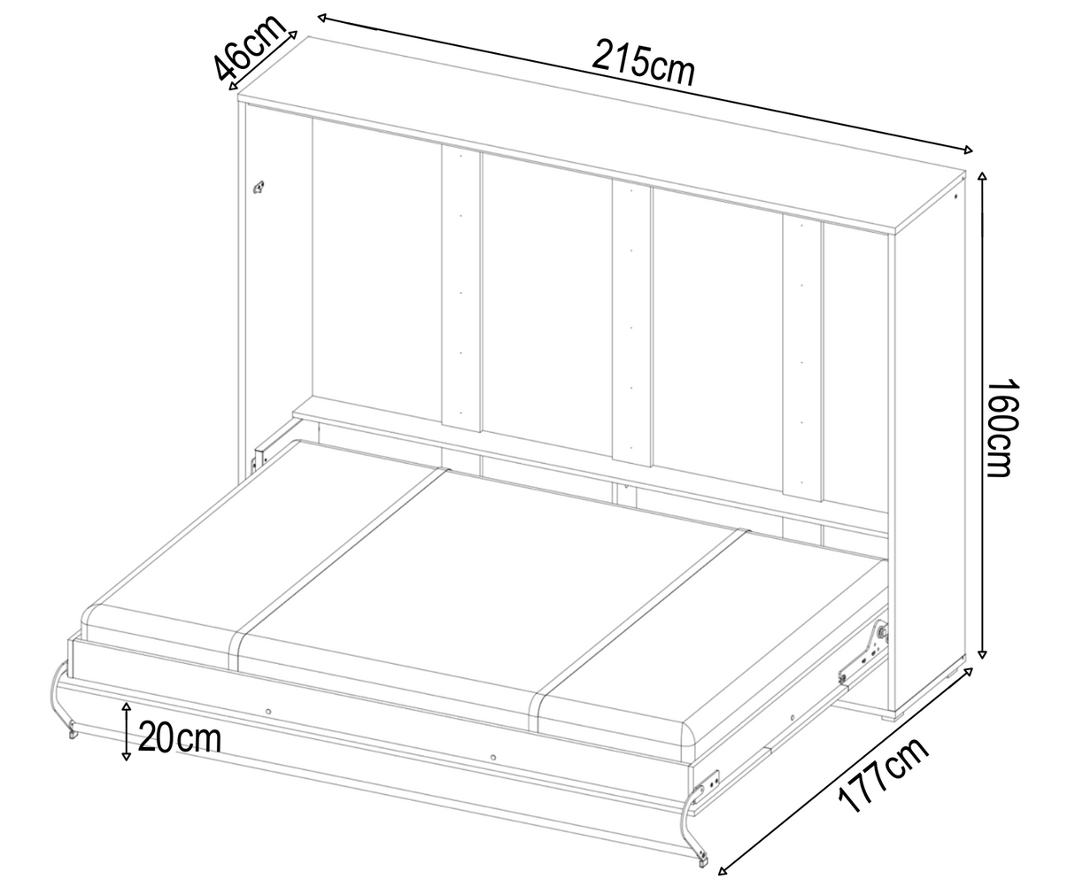 CP-04 Horizontal Wall Bed Concept 140cm
