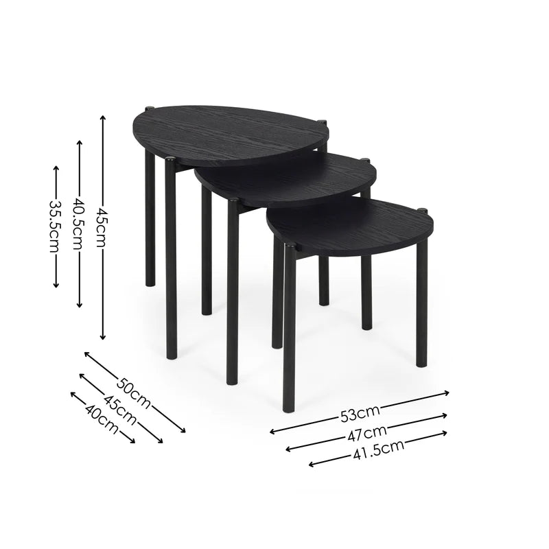 Lorette Teardrop Nesting Side Table