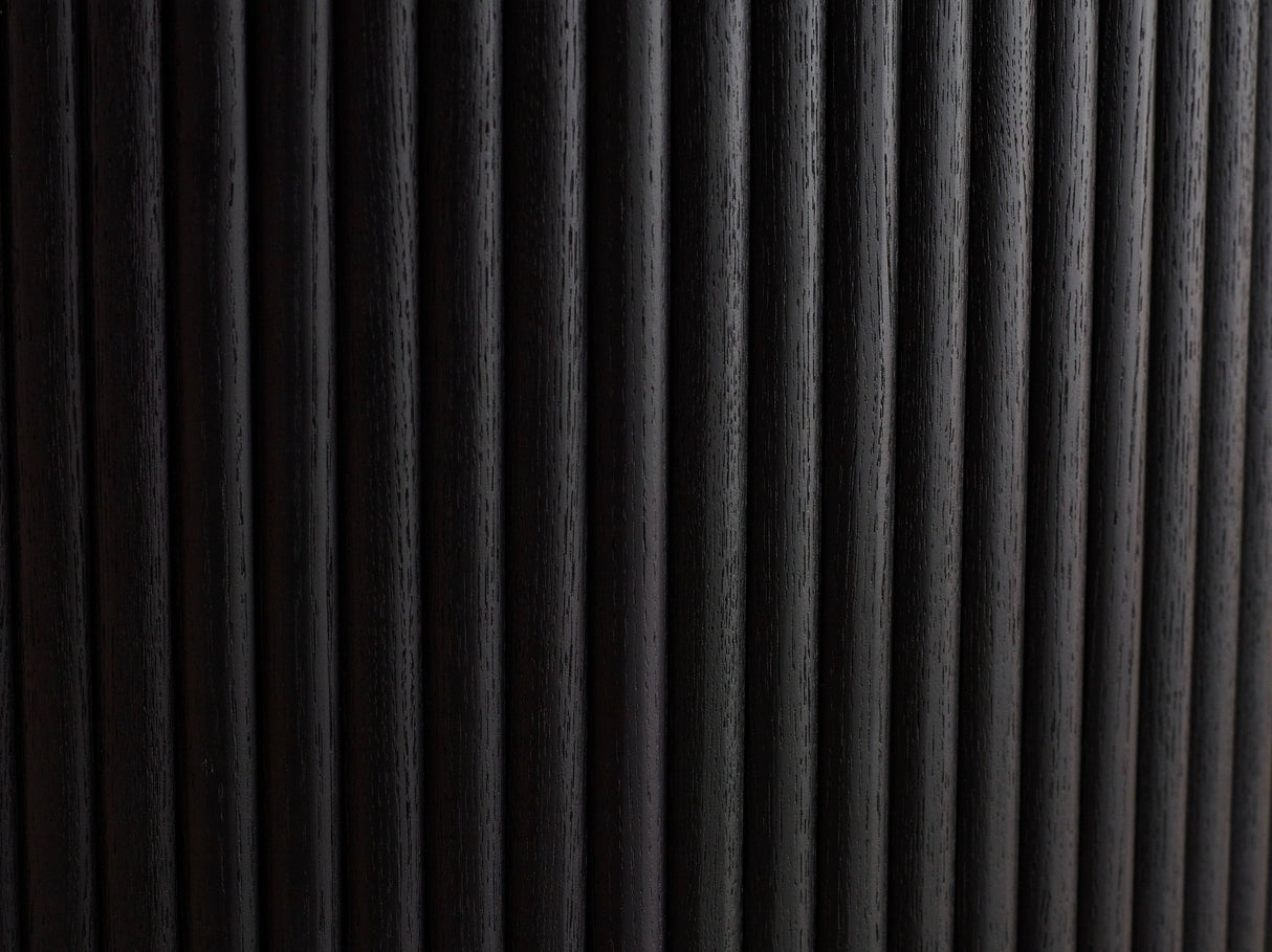 Louis Black Fluted Round Dining Table