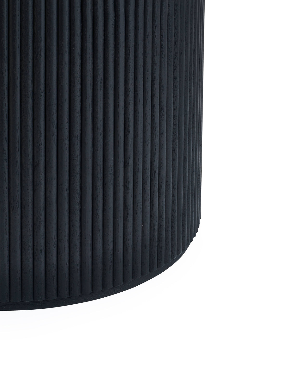 Louis Black Fluted Round Dining Table