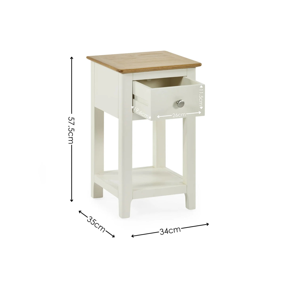 Somerset 1 Drawer Bedside