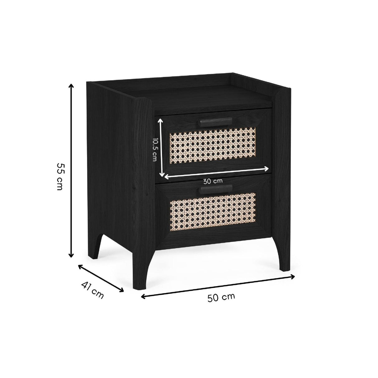 Sydney 2 Drawer Bedside