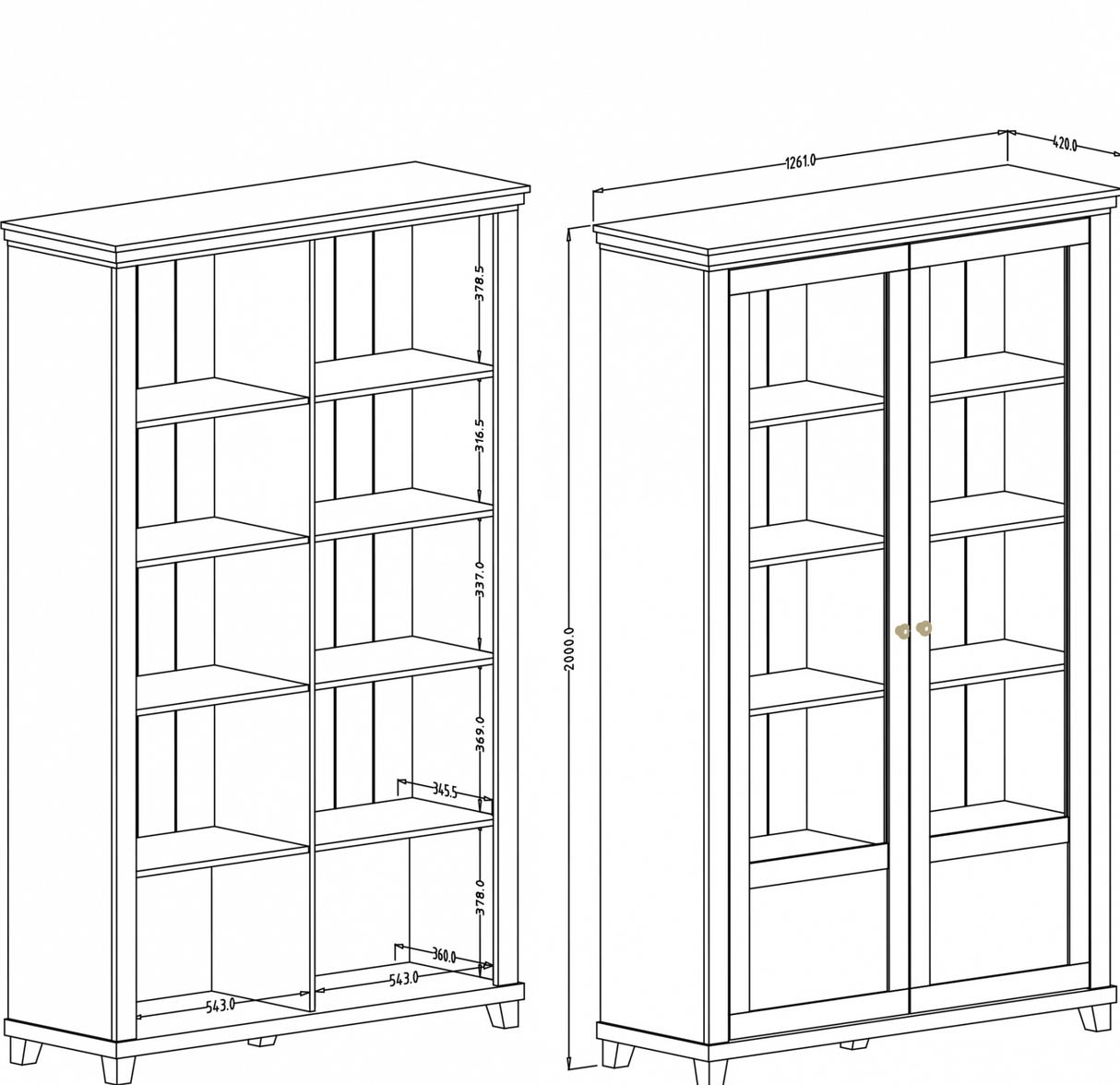Evora 13 Display Cabinet