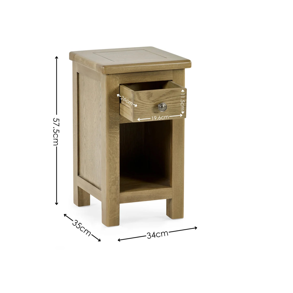 Windsor Slim 1 Drawer Bedside