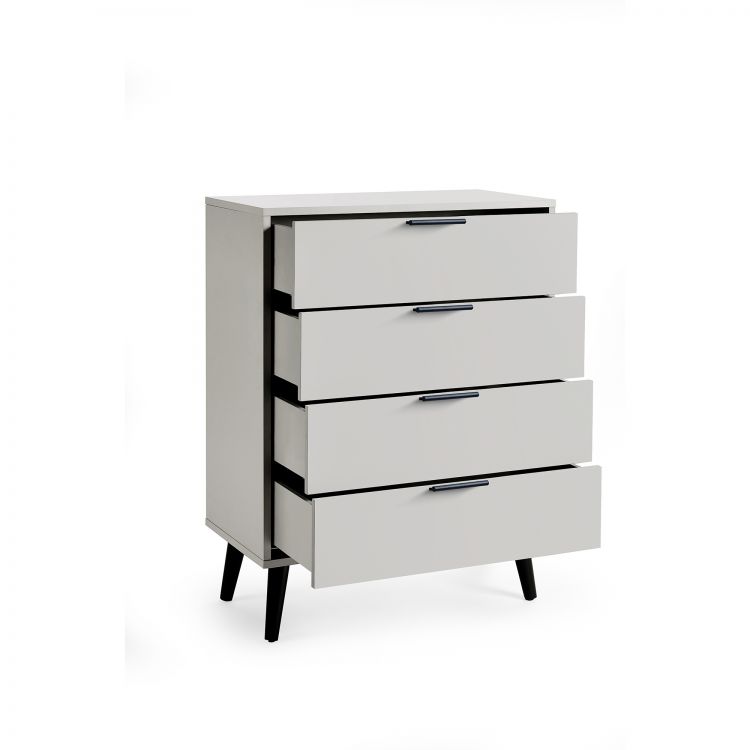 Alba 4 Drawer Wide Chest - Silk Grey