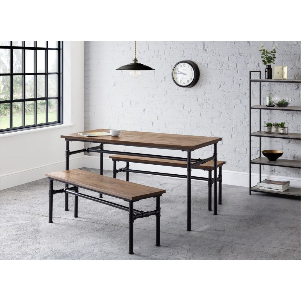 Carnegie Dining Table & 2 Benches