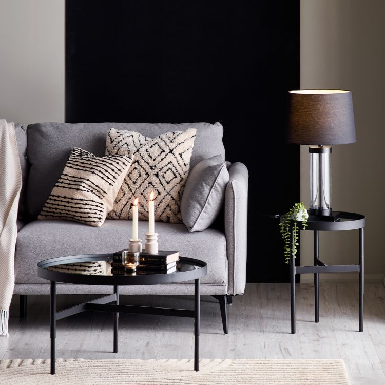 Franki Mirror Glass Lamp Table