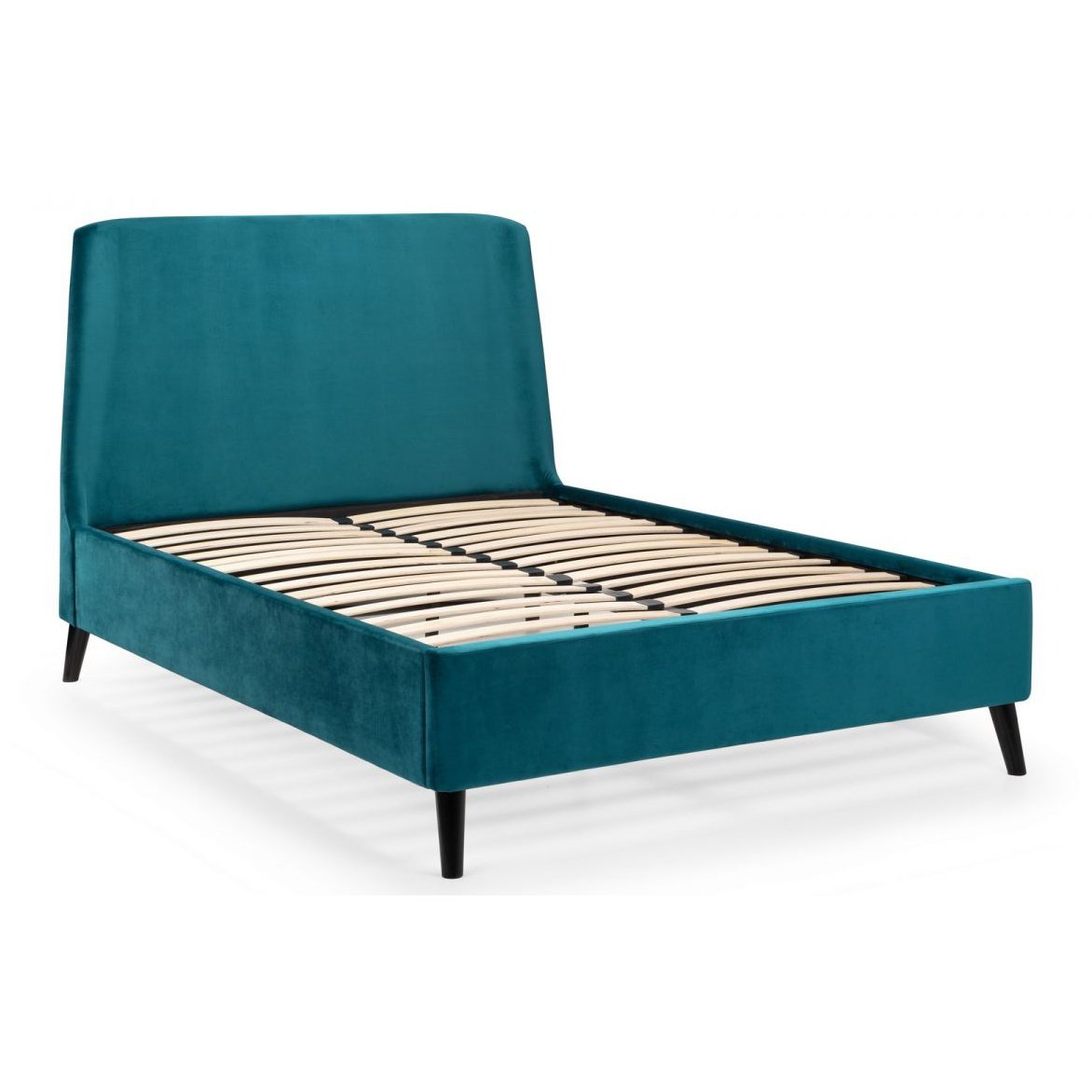 Frida Curved Velvet Bed - Teal