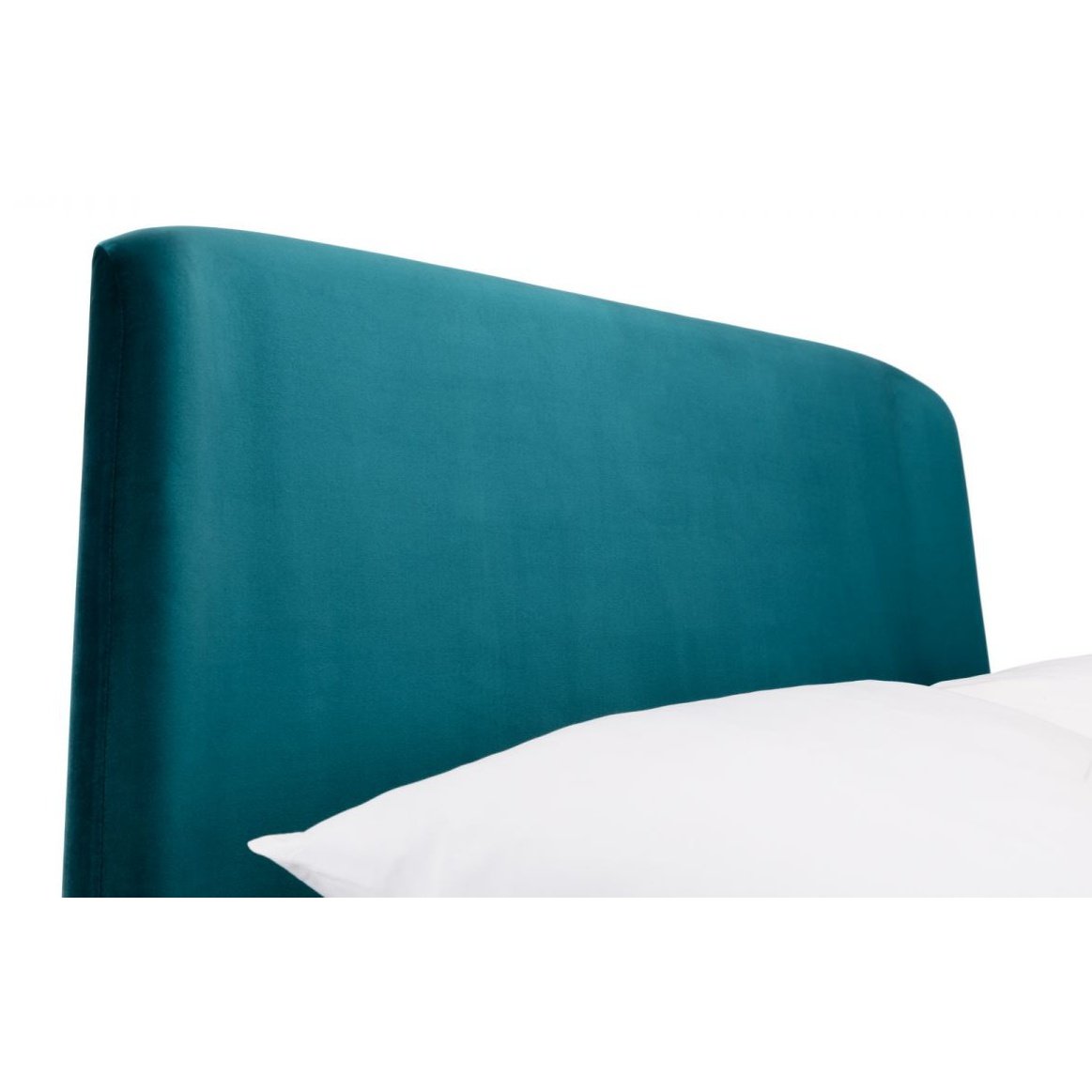 Frida Curved Velvet Bed - Teal