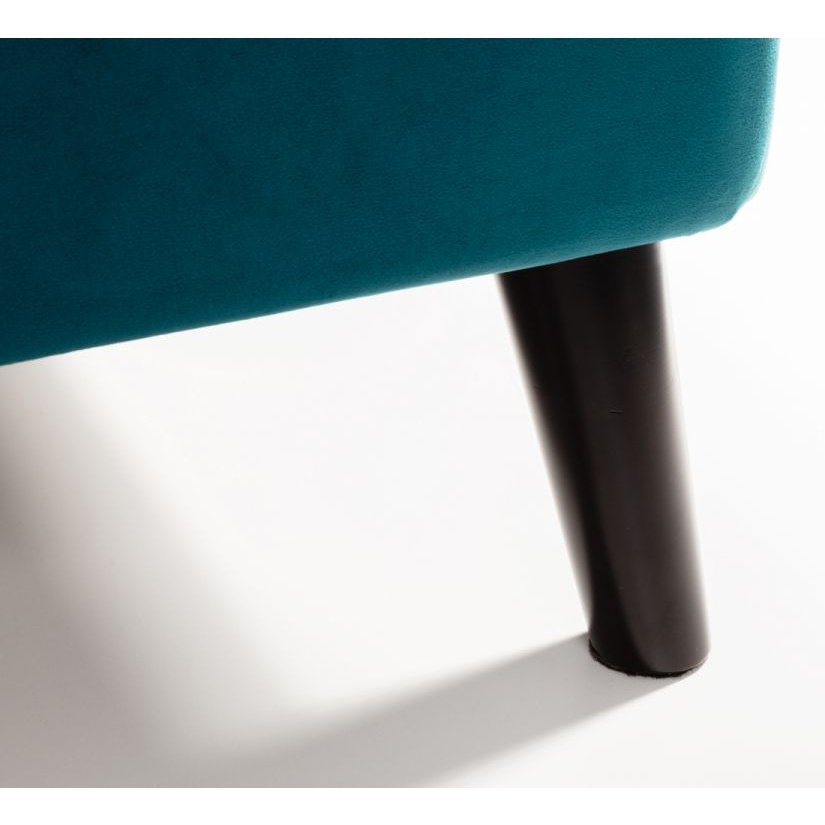 Frida Curved Velvet Bed - Teal