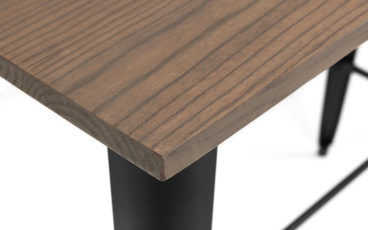 Grafton Bar Table & 4 Luxe Grey Bar Stools