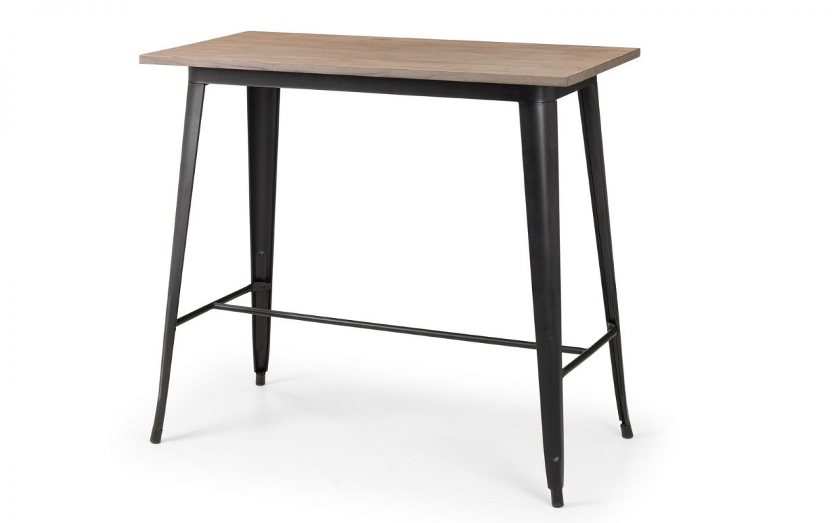 Grafton Bar Table & 4 Luxe Grey Bar Stools