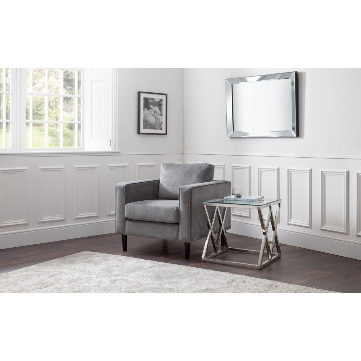 Hayward Armchair - Grey Chenille