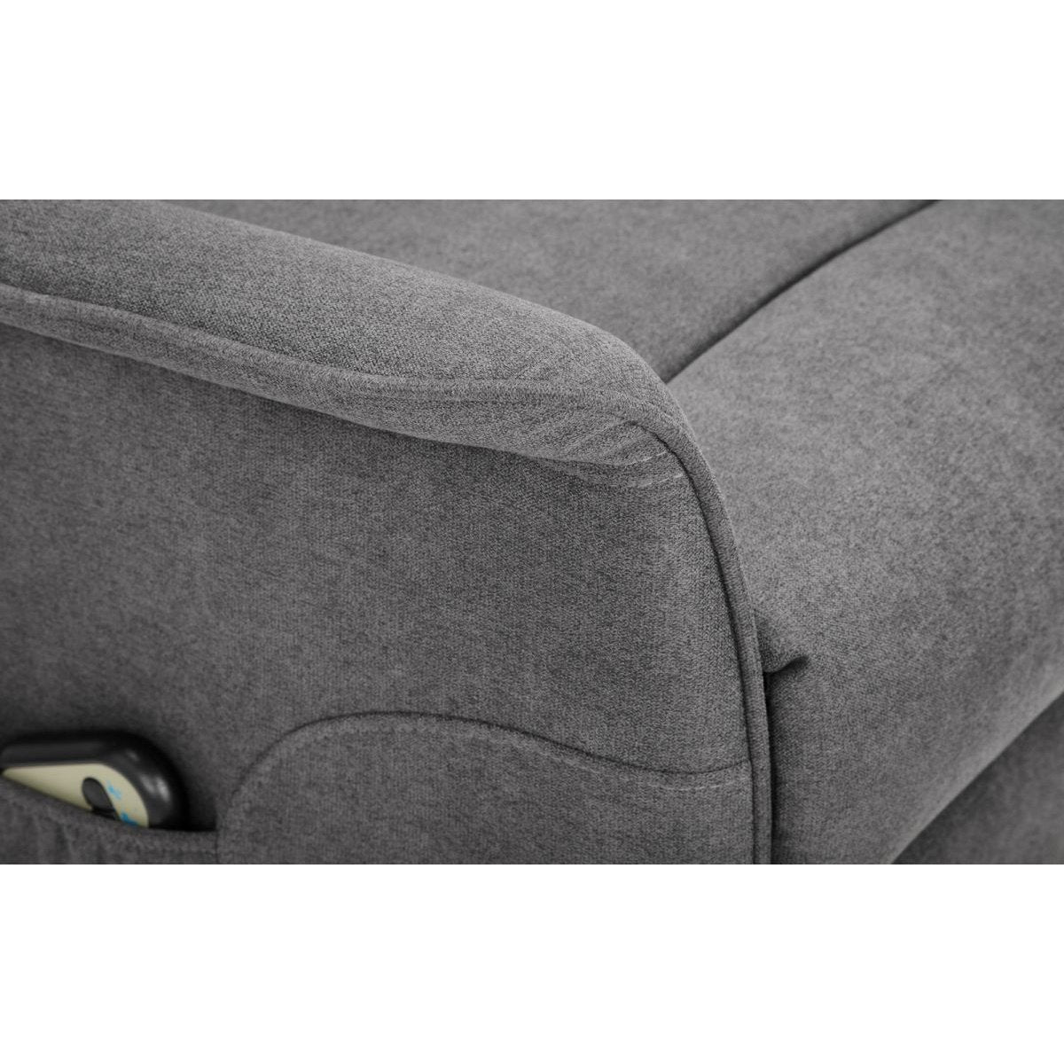 Helena Rise & Recliner - Charcoal Fabric