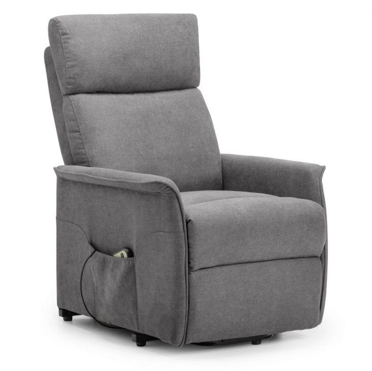 Helena Rise & Recliner - Charcoal Fabric