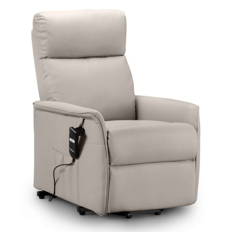 Helena Rise & Recliner - Pebble Faux Leather