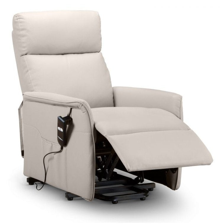 Helena Rise & Recliner - Pebble Faux Leather