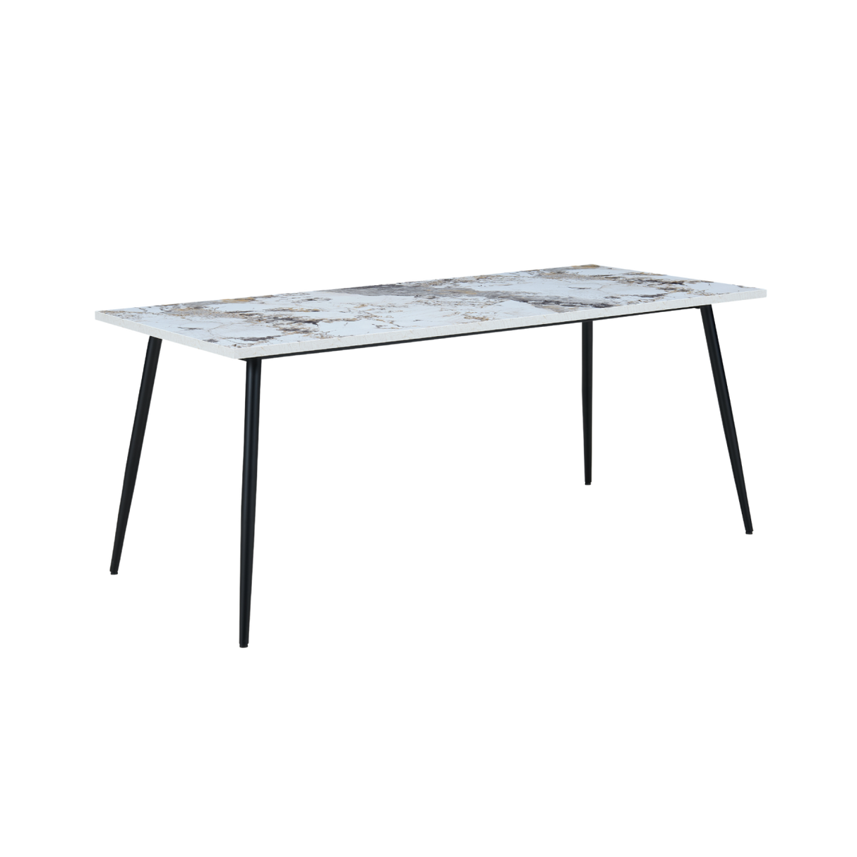 Horizon Large Dining Table Marble Effect