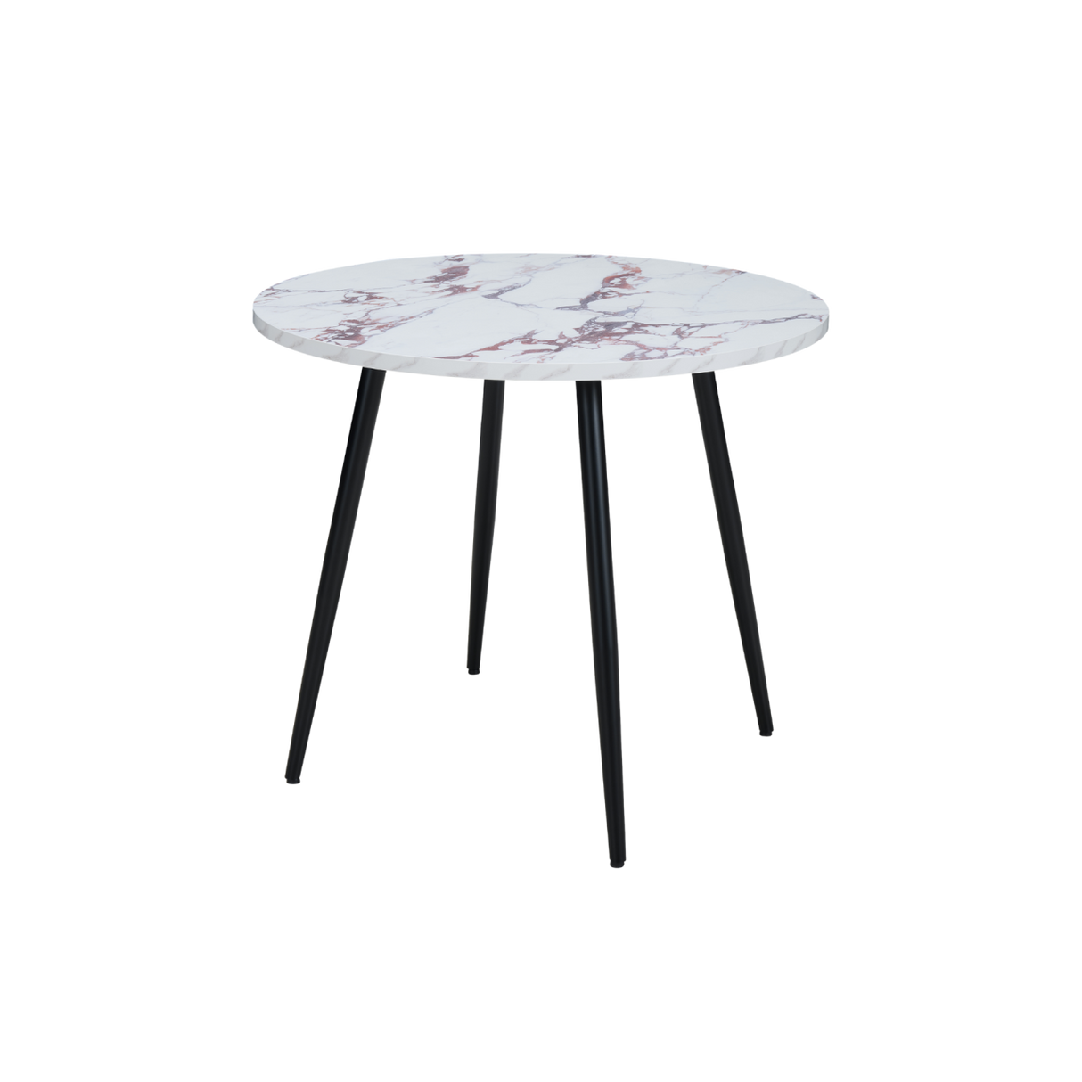 Horizon Round Dining Table Marble Effect