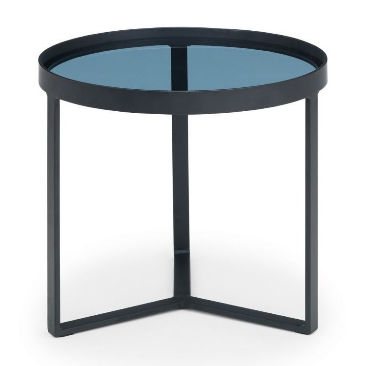 Loft Lamp Table - Smoked Glass