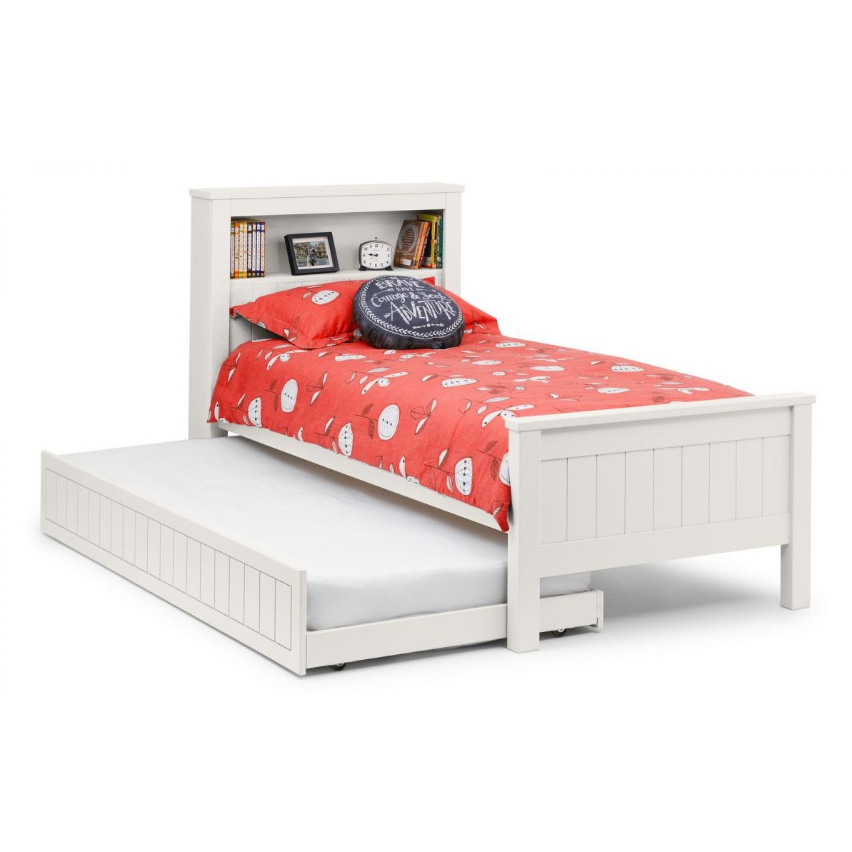Maine Bookcase Bed - Surf White