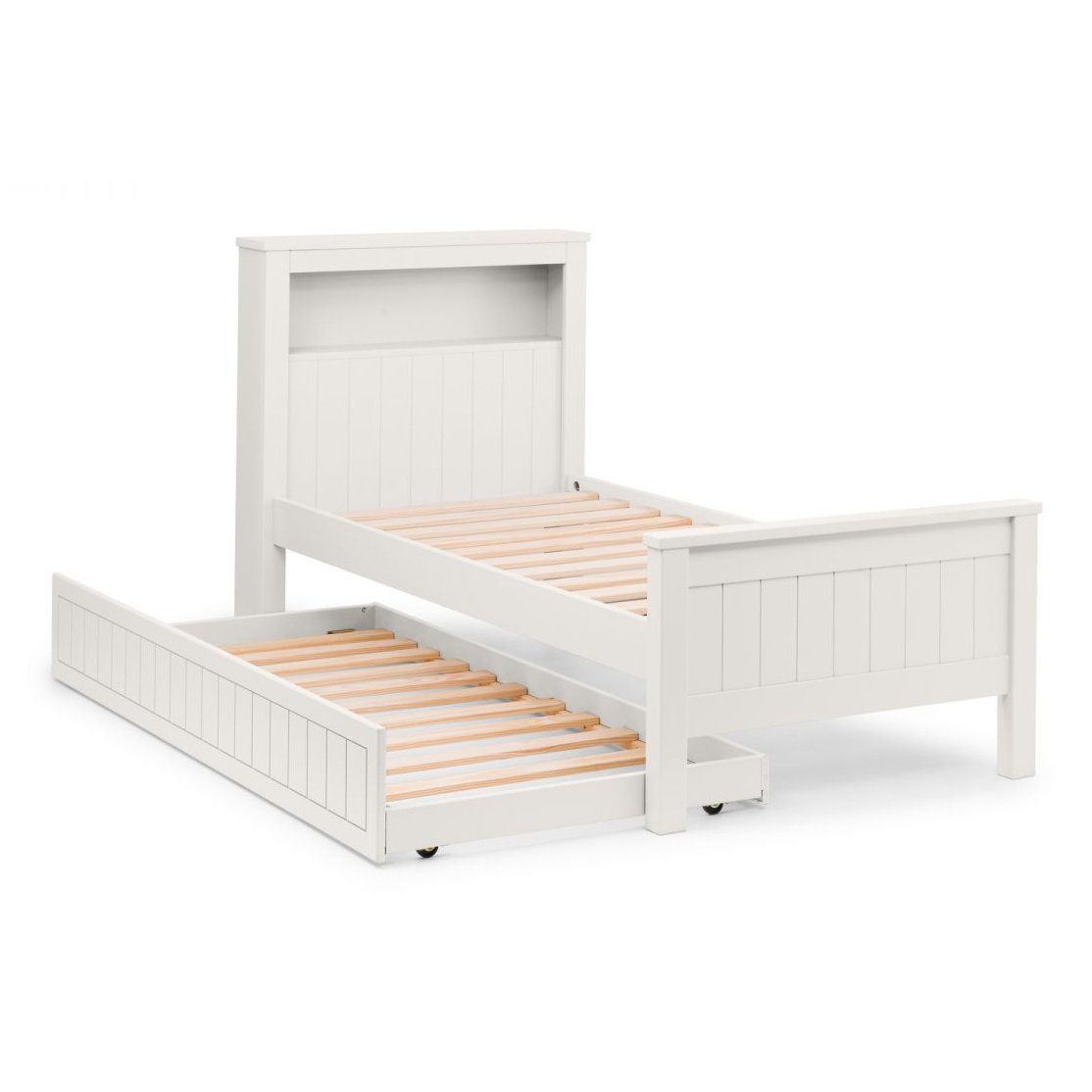 Maine Bookcase Bed - Surf White