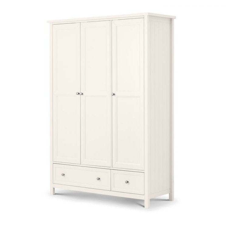 Maine 3 Door Combination Wardrobe - Surf White