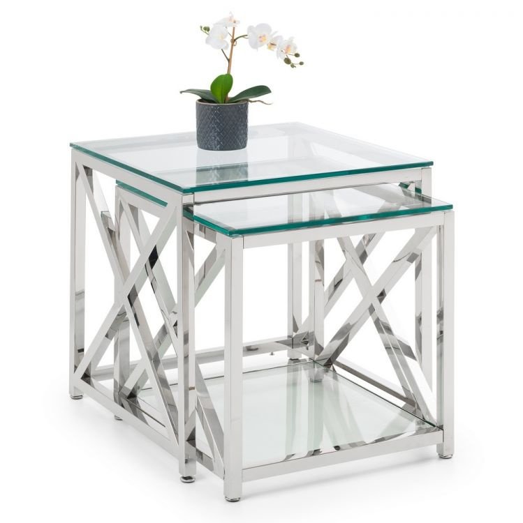 Miami Nest of Tables - Silver