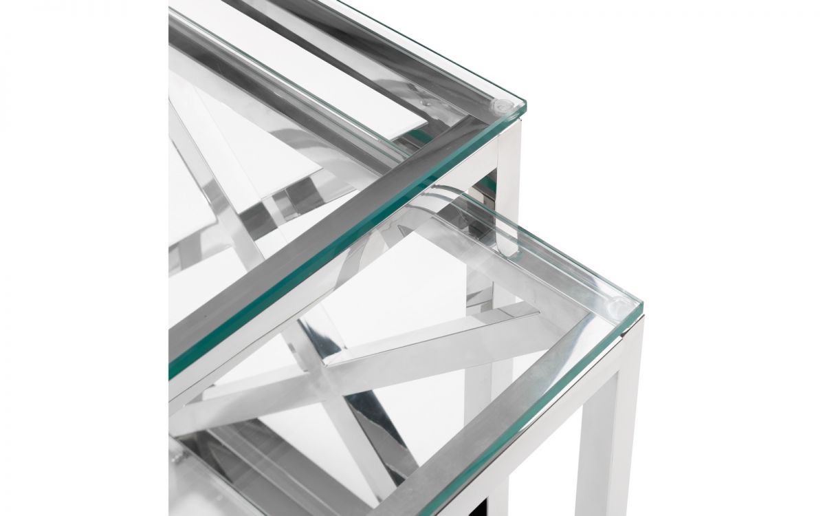 Miami Nest of Tables - Silver