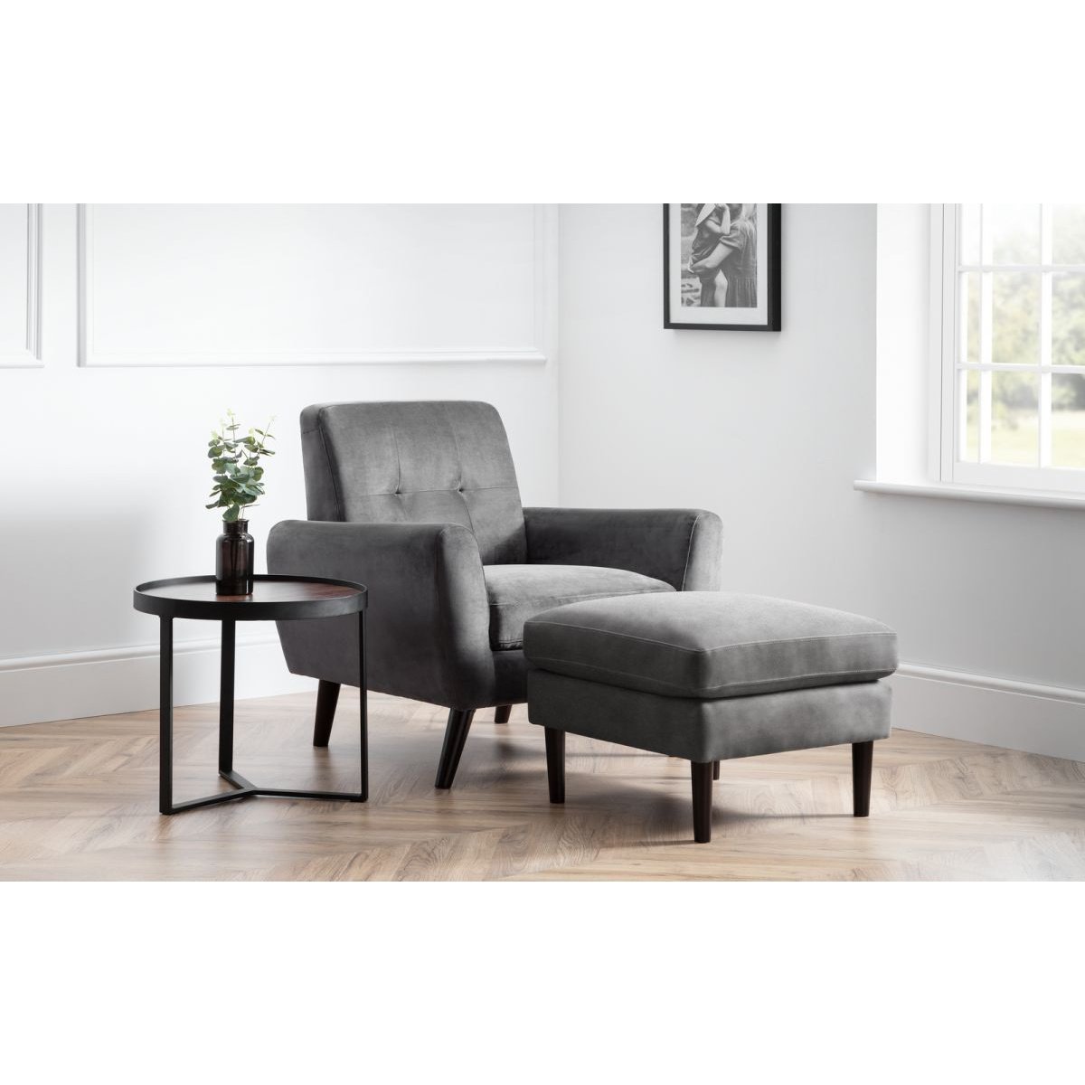 Monza Chair - Grey Velvet