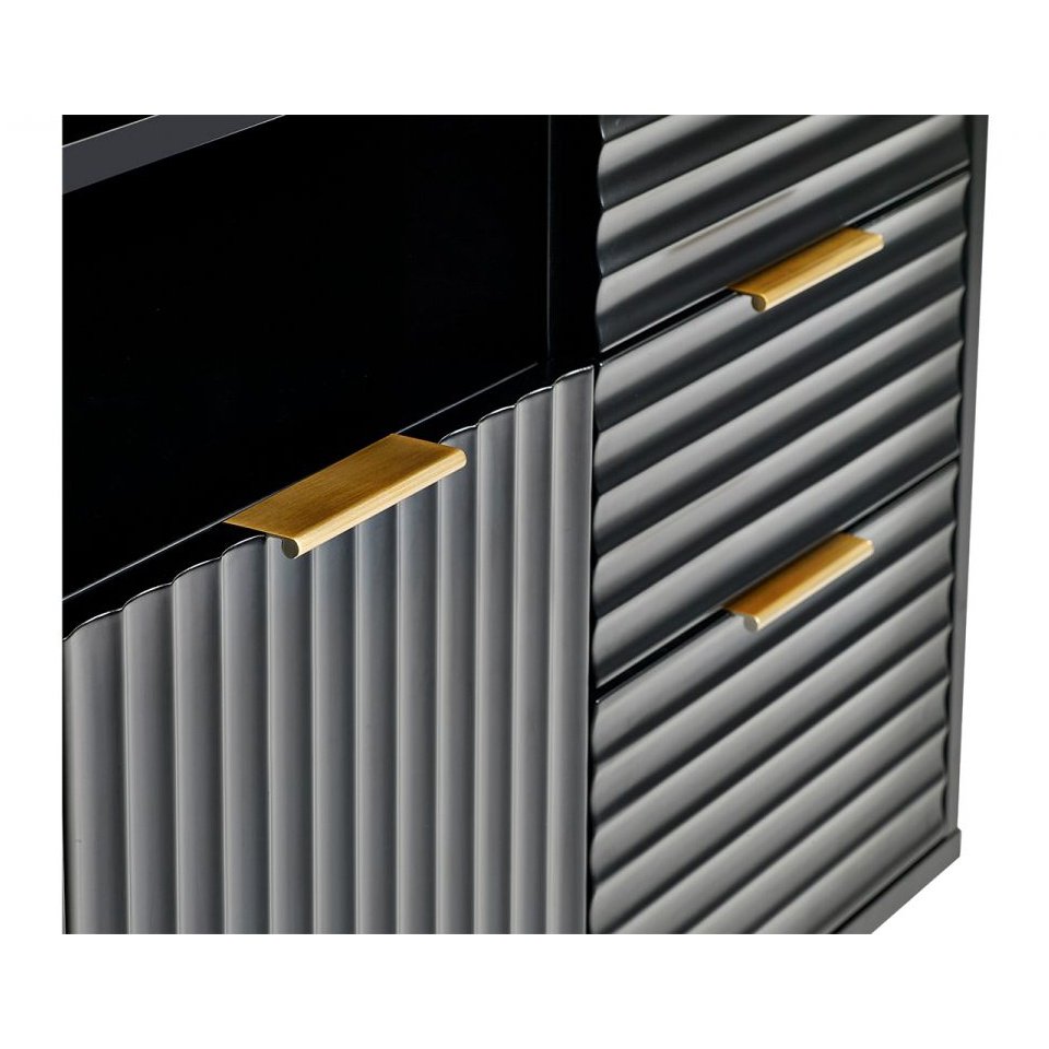 Murano 2 Door 2 Drawer Sideboard - Matte Black