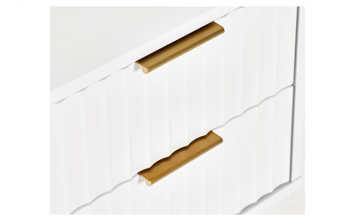 Murano 2 Drawer Bedside - Matte White