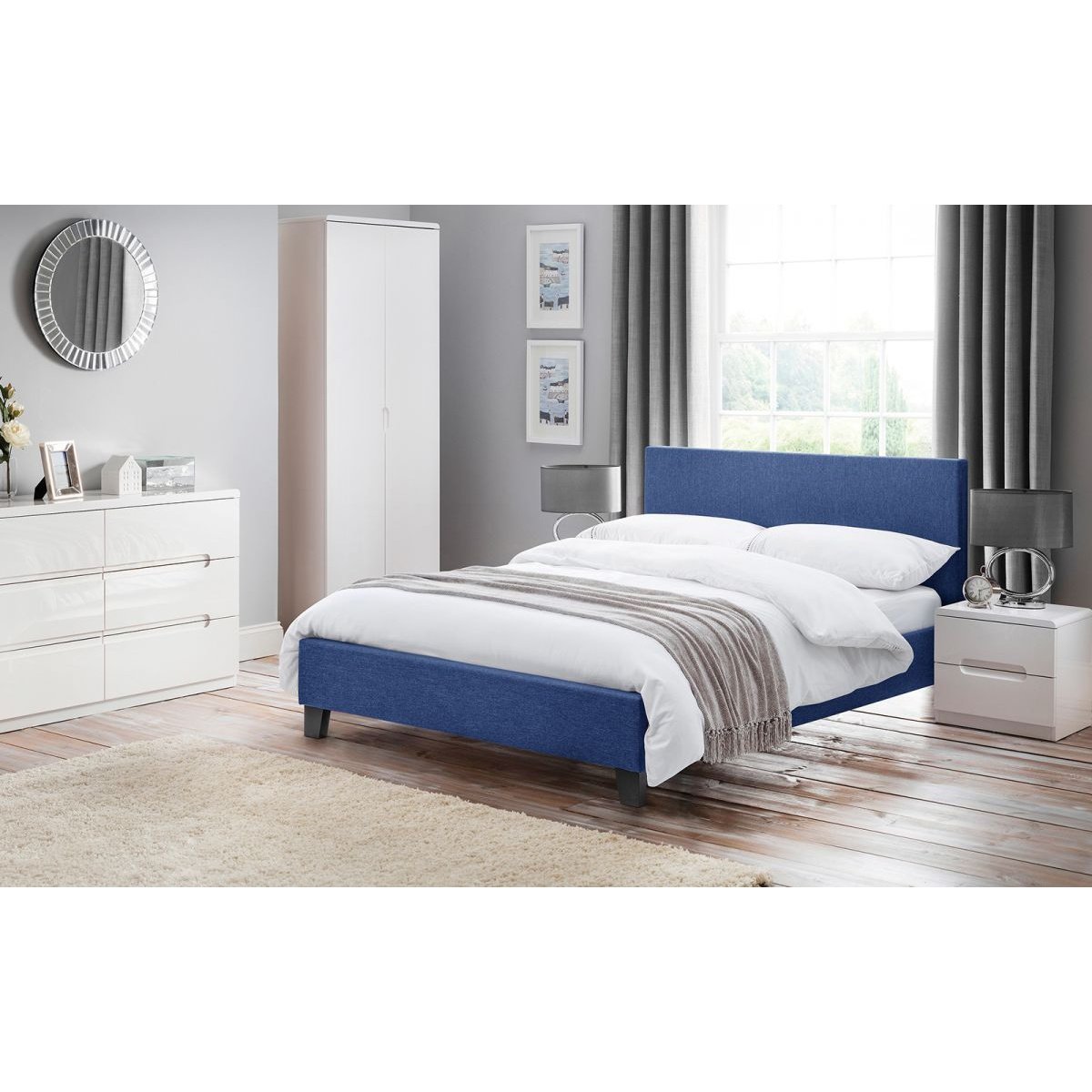Rialto Bed - Dark Blue