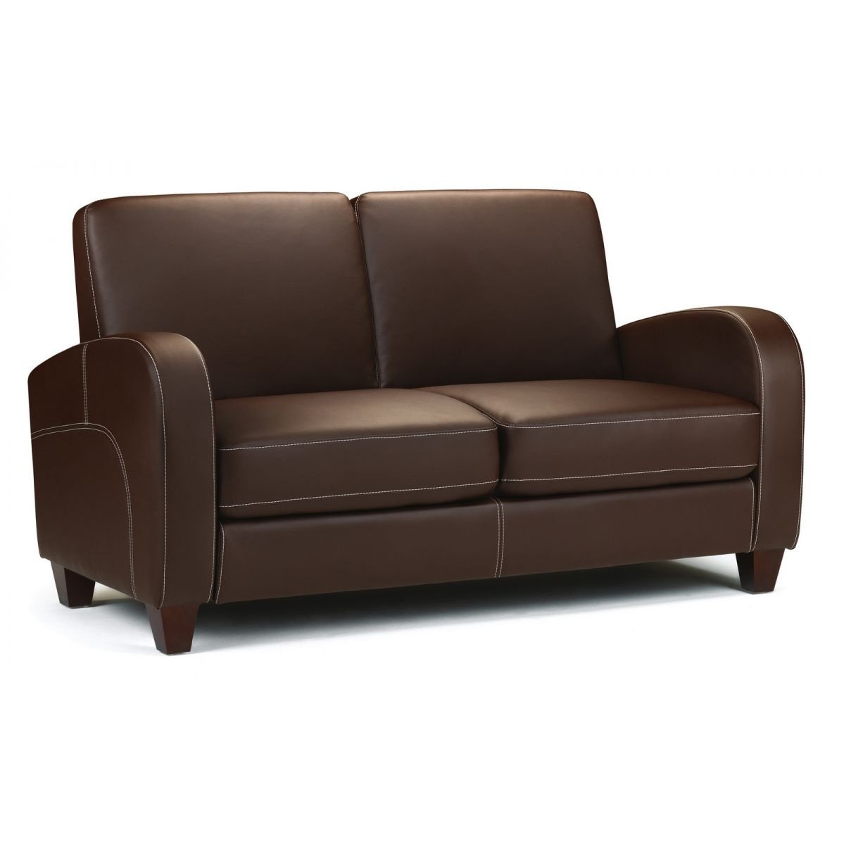 Vivo 2 Seater Sofa in Chestnut Faux Leather