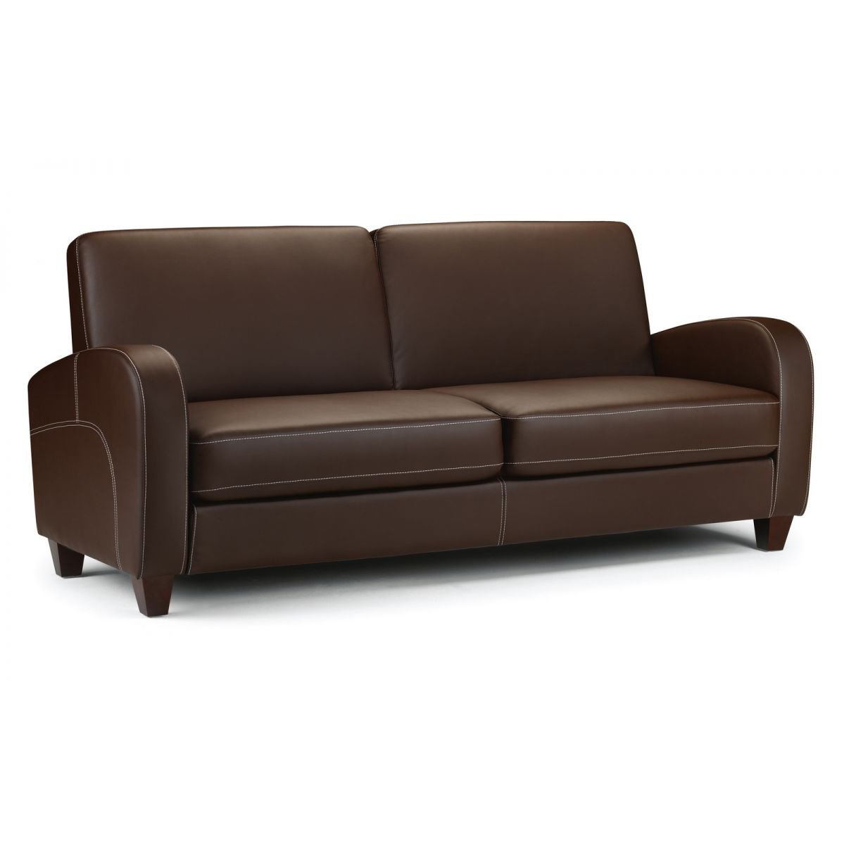 Vivo 3 Seater Sofa in Chestnut Faux Leather