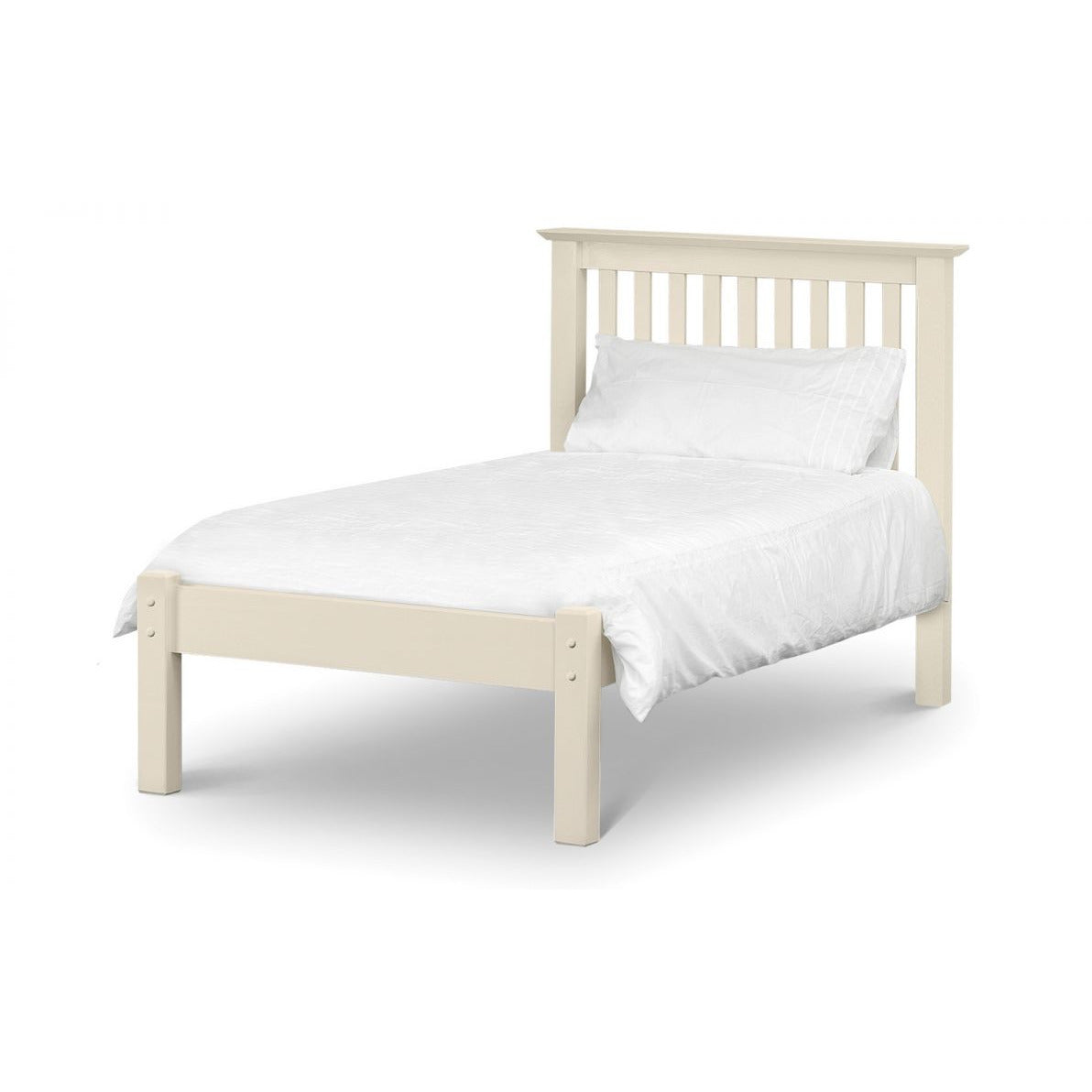 Barcelona Bed - Low Foot End Stone White