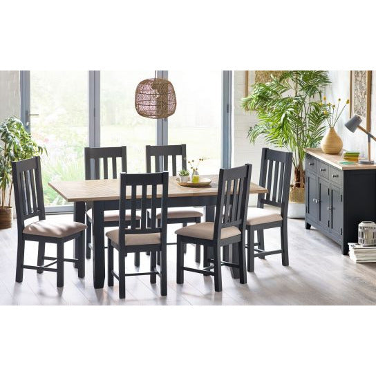 Bordeaux Extending Dining Table - Dark Grey