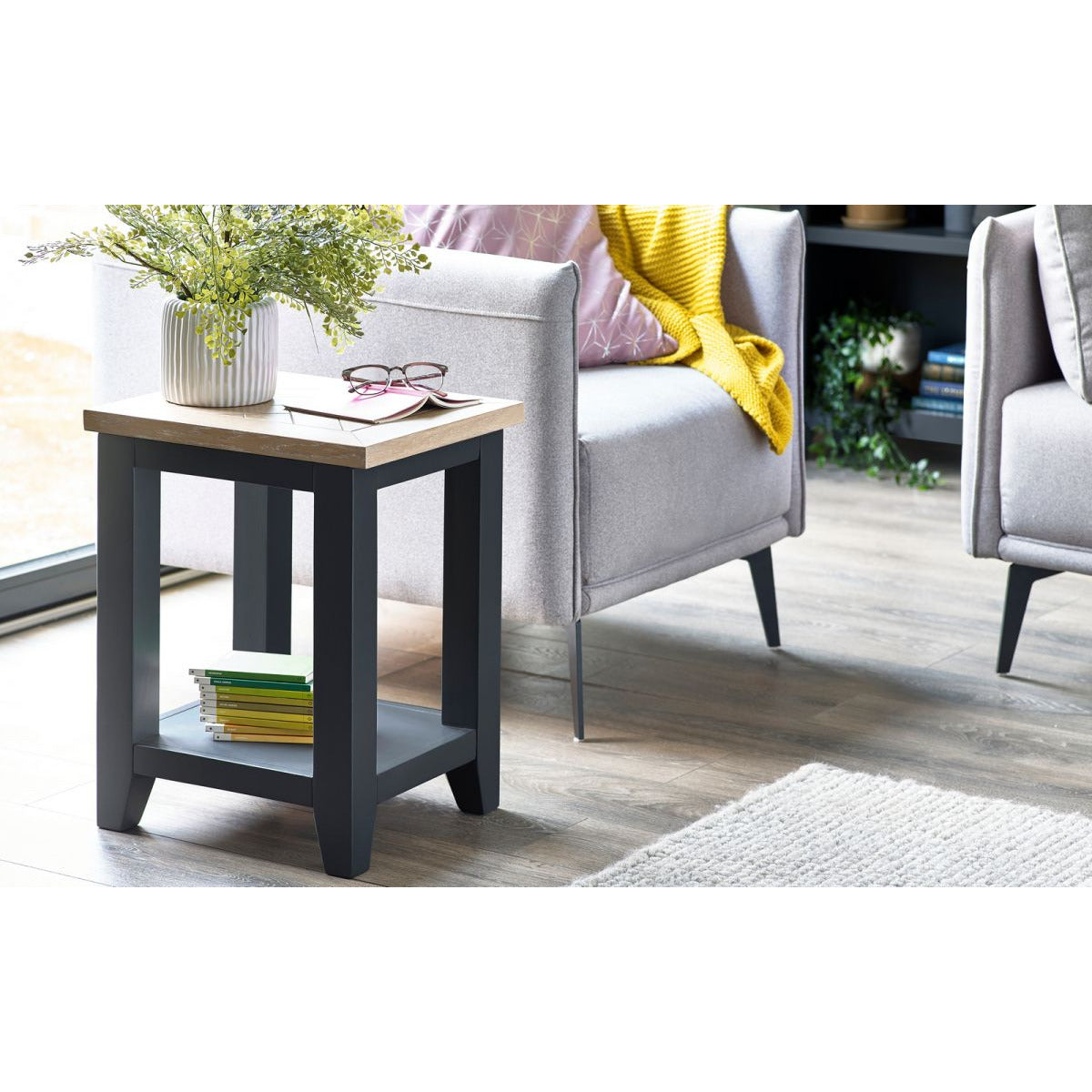 Bordeaux Lamp Table - Dark Grey
