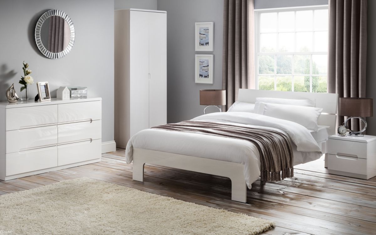 Manhattan 6 Drawer Wide Chest - White