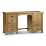 Marlborough Oak Twin Pedestal Dressing Table