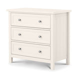 Maine 3 Drawer Chest - Surf White