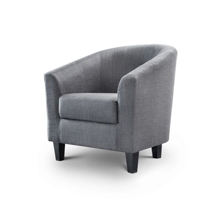 Hugo Fabric Tub Chair - Slate Grey