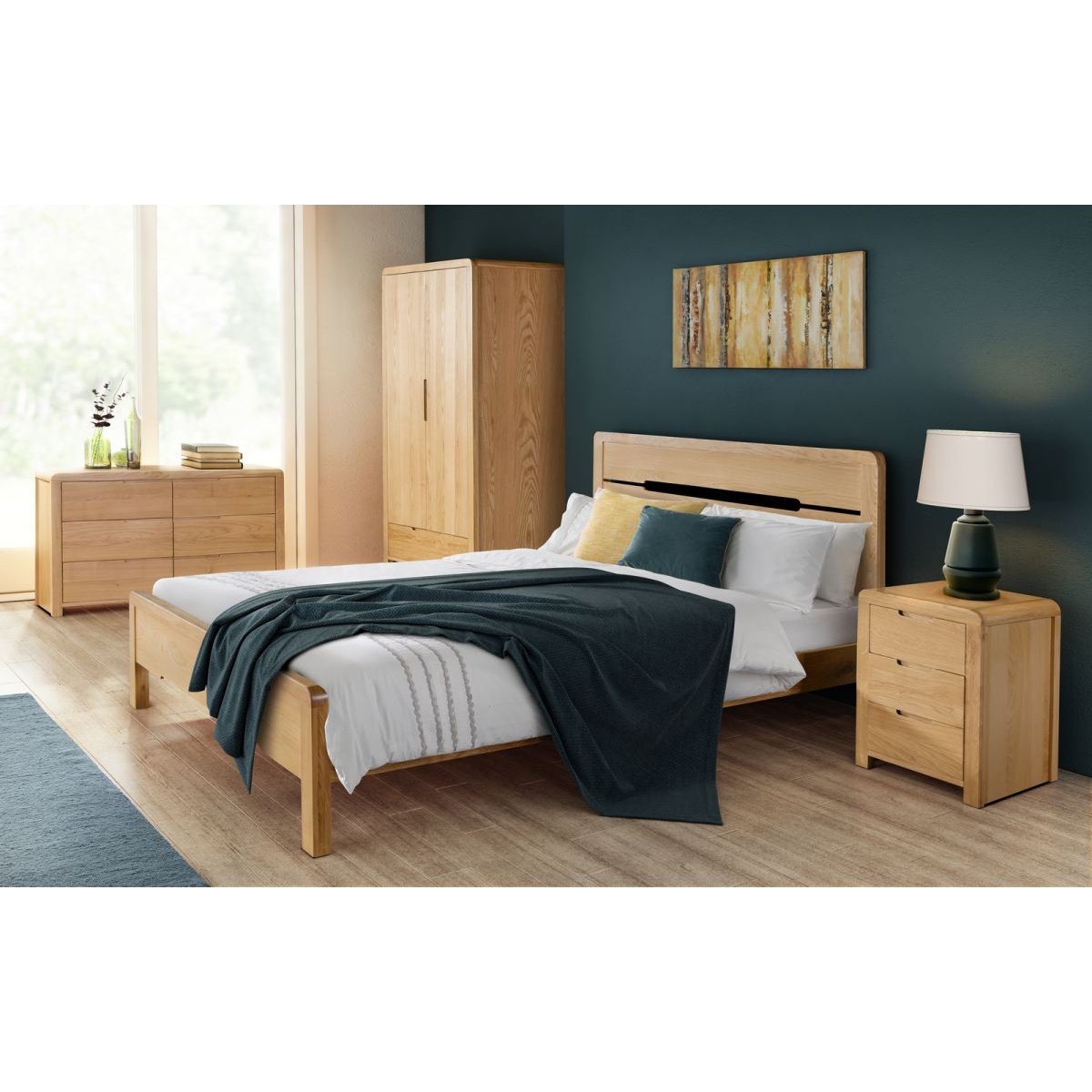 Curve 3 Drawer Bedside