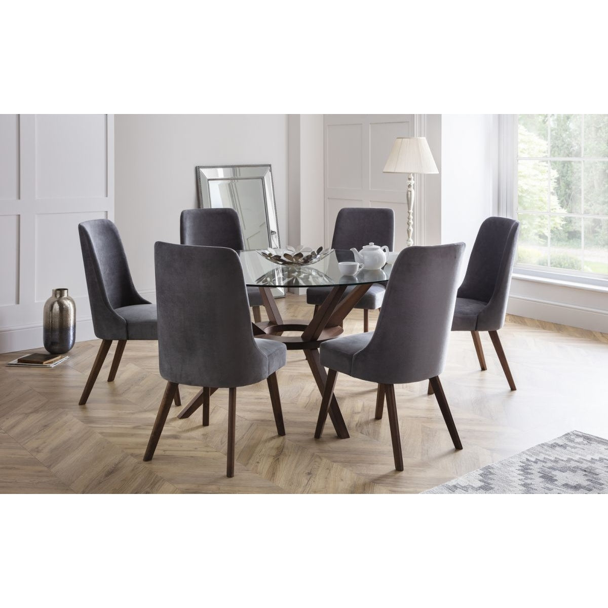 Chelsea Large & Huxley Dining Set (6 Chairs)