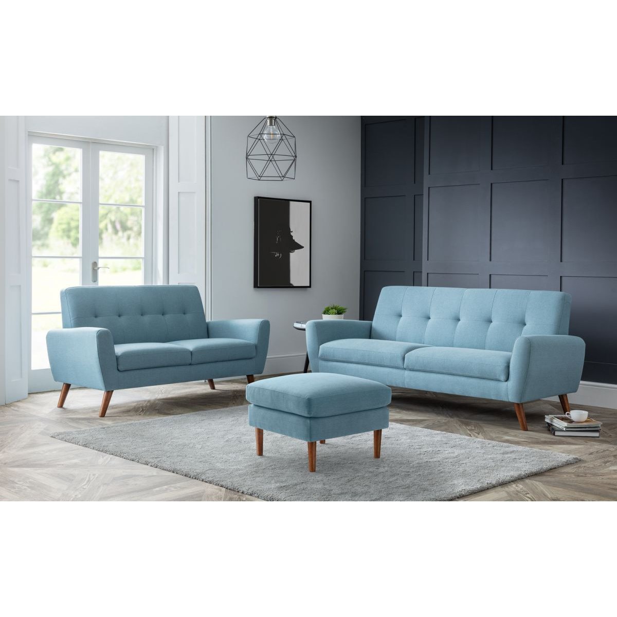 Monza 2 Seater Sofa - Blue