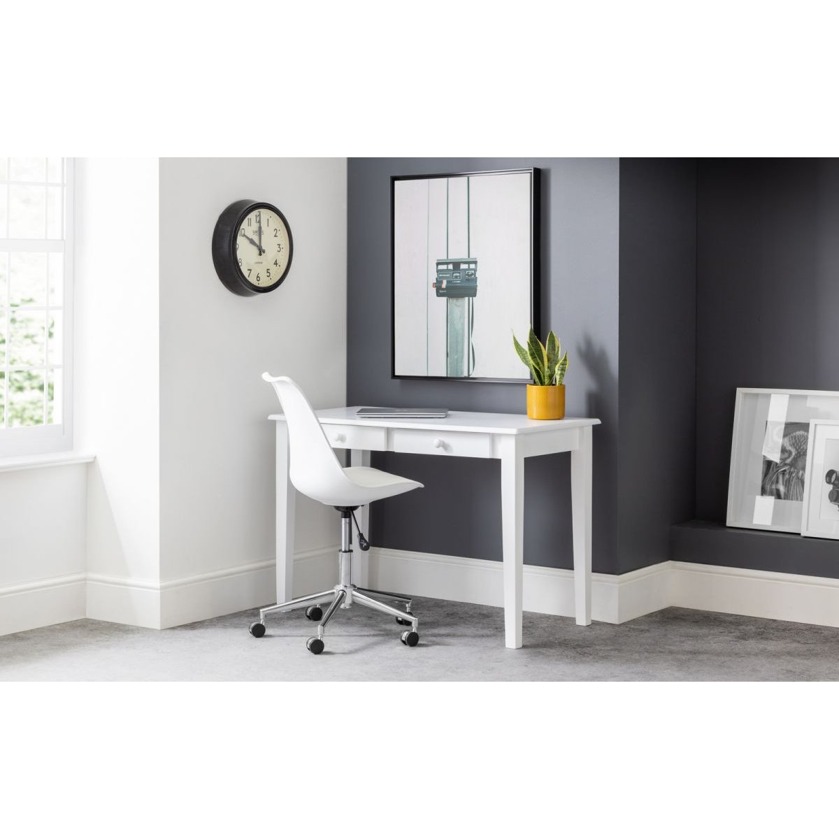 Erika Office Chair - White/Chrome