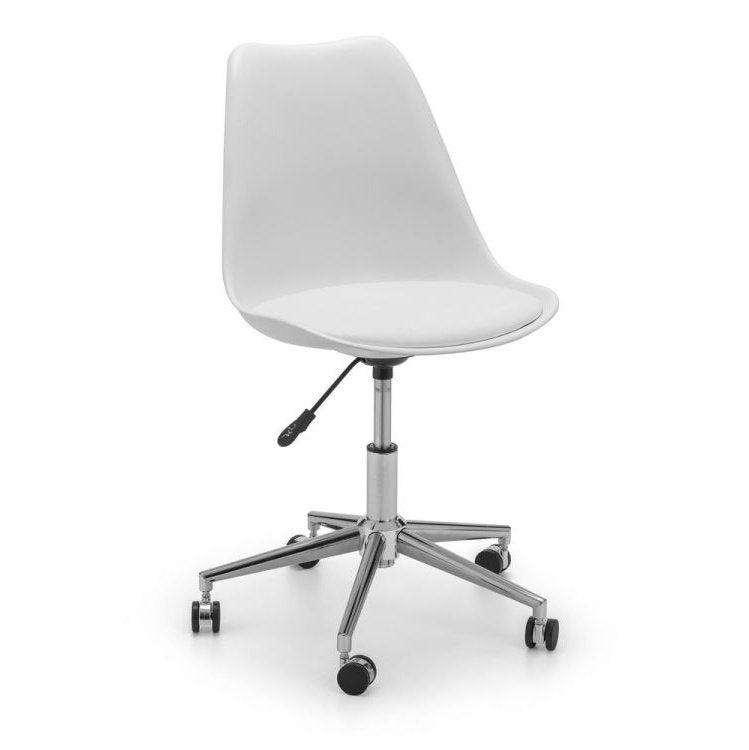 Erika Office Chair - White/Chrome